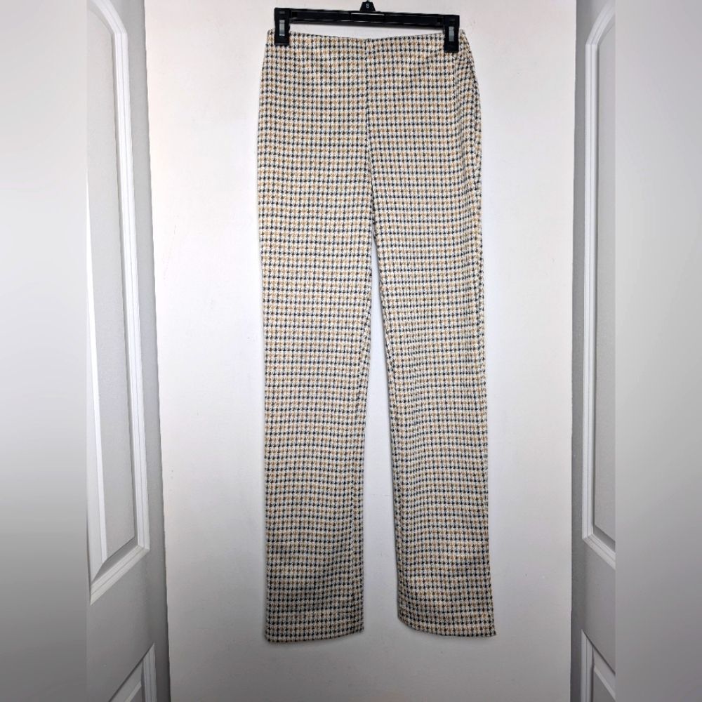 Lysse pants houndstooth yellow sz S miller treggings gold check slimming